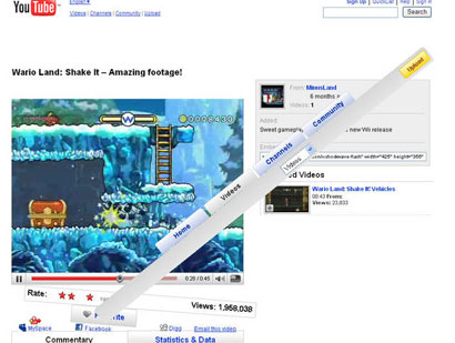 Online Video Werbung Nintendo YouTube Wario