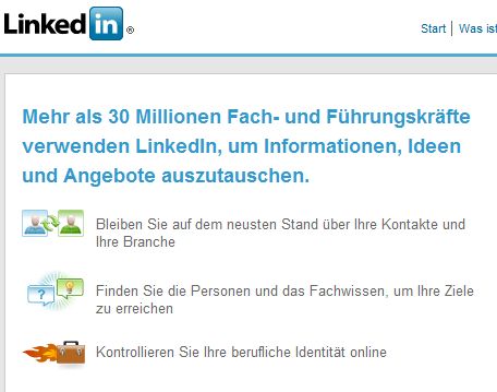 Screenshot Deutsche Einstiegsseite