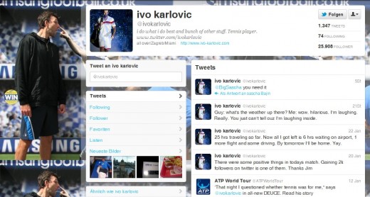 Twitteraccount von Ivo Karlovic