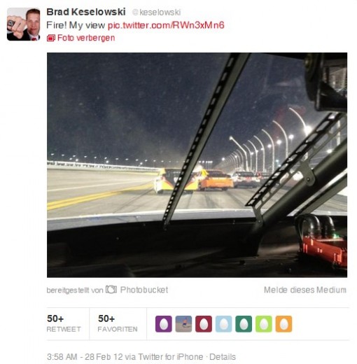Screenshot eines Tweets von Brad Keselowski