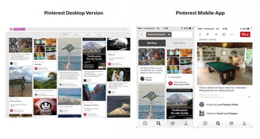 Pinterest Suchresultate von Hashtags auf Desktop & Mobile-App