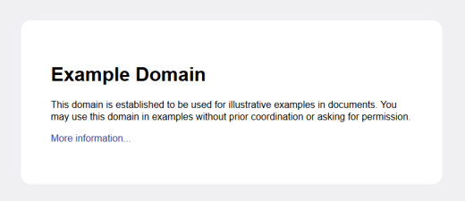 Domain Example.com Text