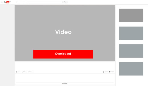 YouTube Overlay ad