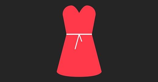 Die Bildbenennung ist ein wichtiges Element für SEO. Hier wird ein rotes Kleid als Beispiel gezeigt.