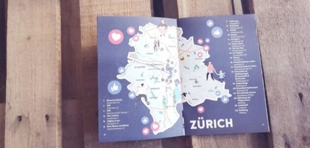 Zürich Community City Guide auf einem Tisch