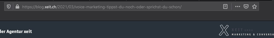 Trailing Slash in der URL auf xeit.ch