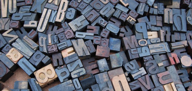 Letterpress Druck als Symbol für Print CSS