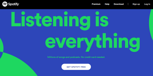 Spotify Startseite