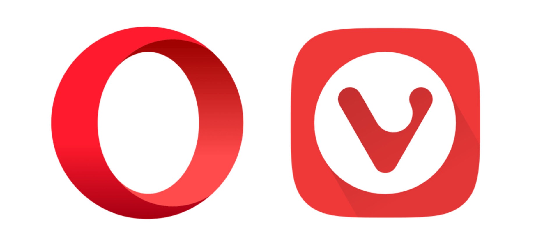 Browser Opera neben dem Browser Vivaldi