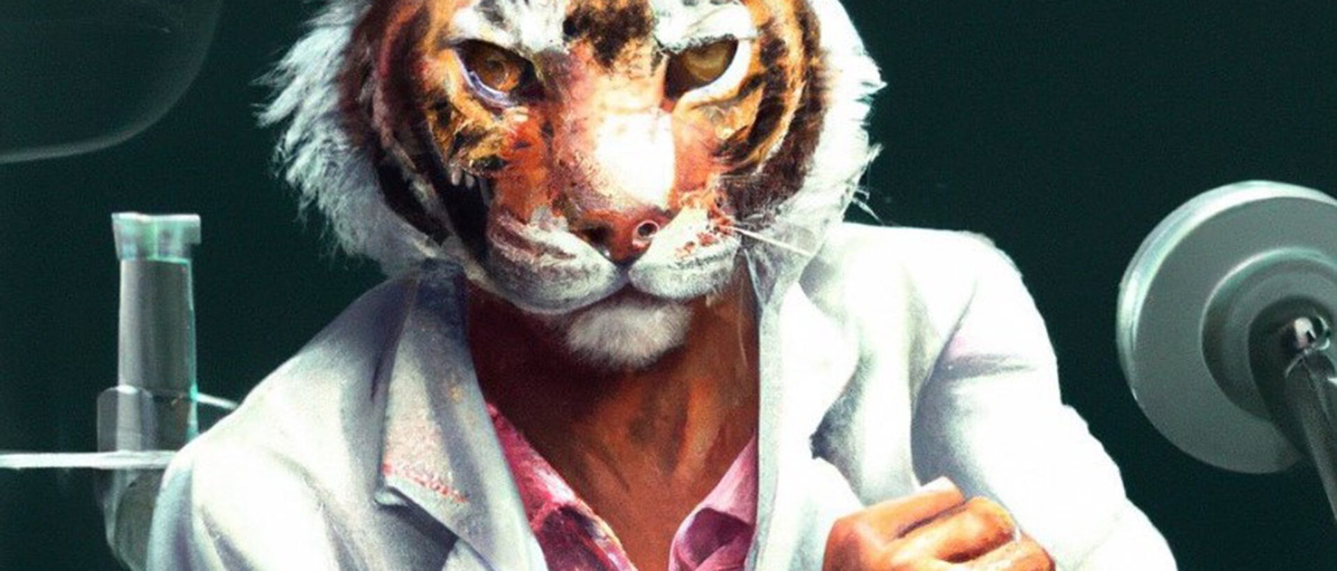Tiger im Miami Vice Look