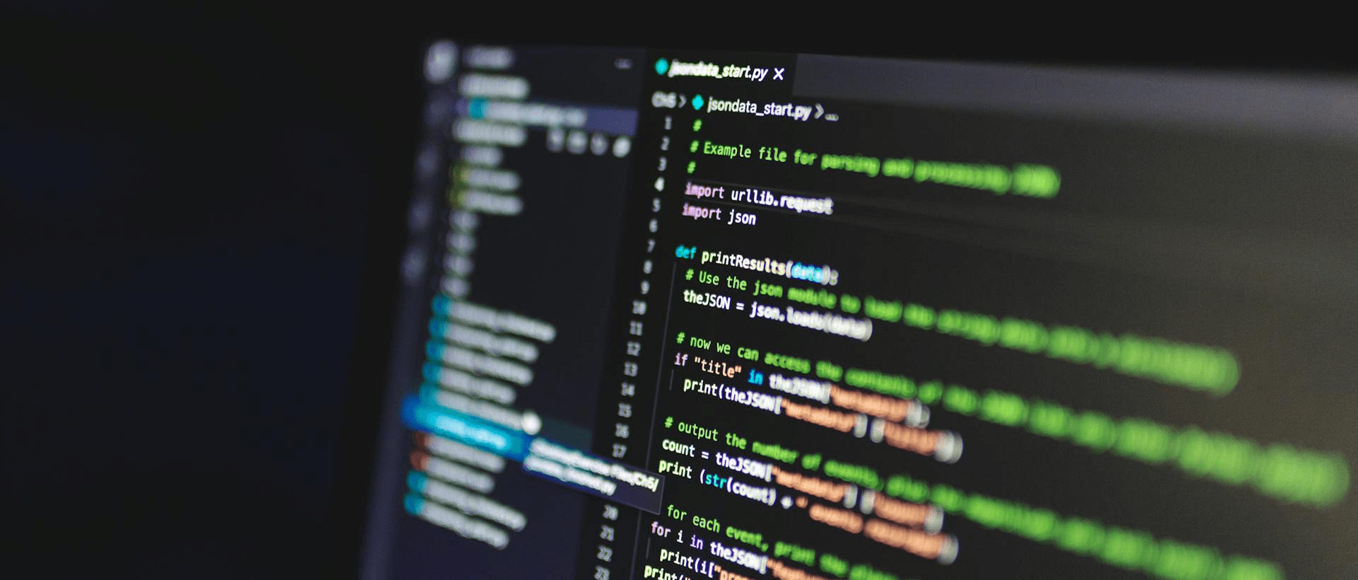 Ausschnitt eines Website Codes