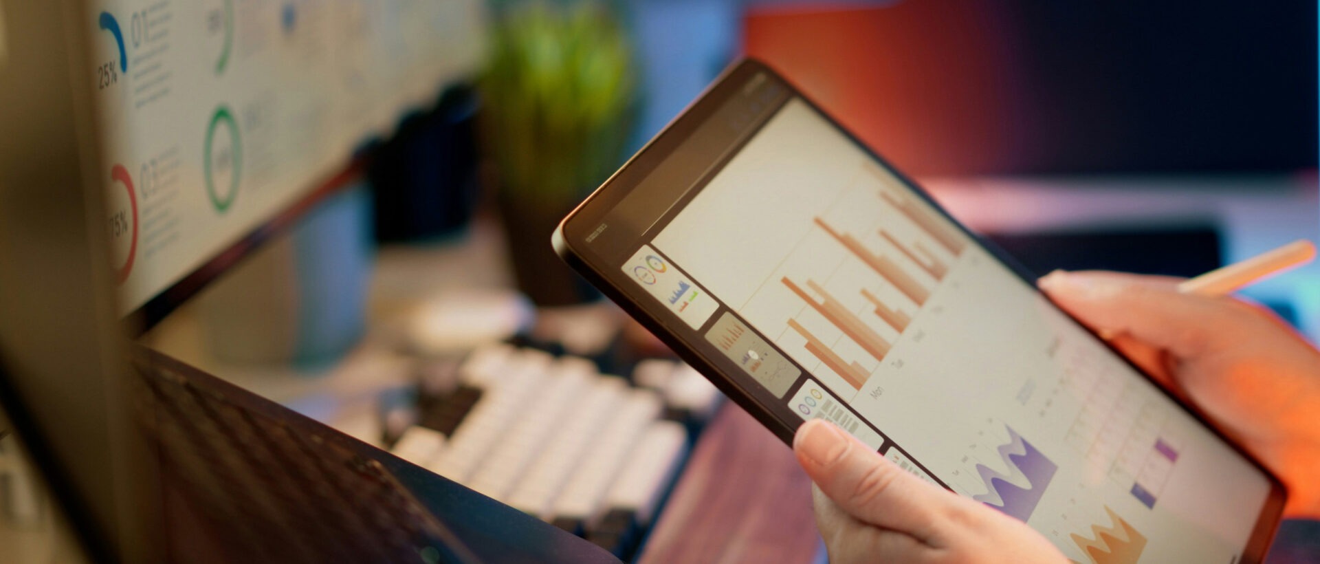 iPad with analytics tool